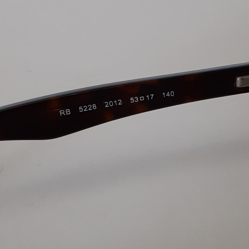 Ray Ban Tortoise Shell Eyeglasses RB 5228 Optics Rectangle Frames ONLY - Picture 10 of 16